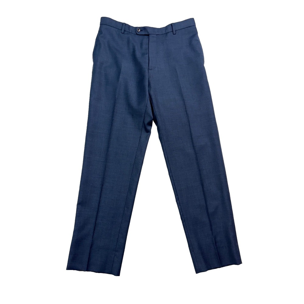 Joseph Abboud‎ 34x32 Navy Blue Bespoke Dress Suit Pants Flat Front Wool